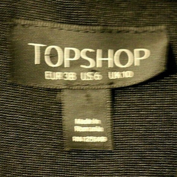 TOPSHOP Black Sleeveless Exposed Zip Bodycon Dress - Picture 8 of 8